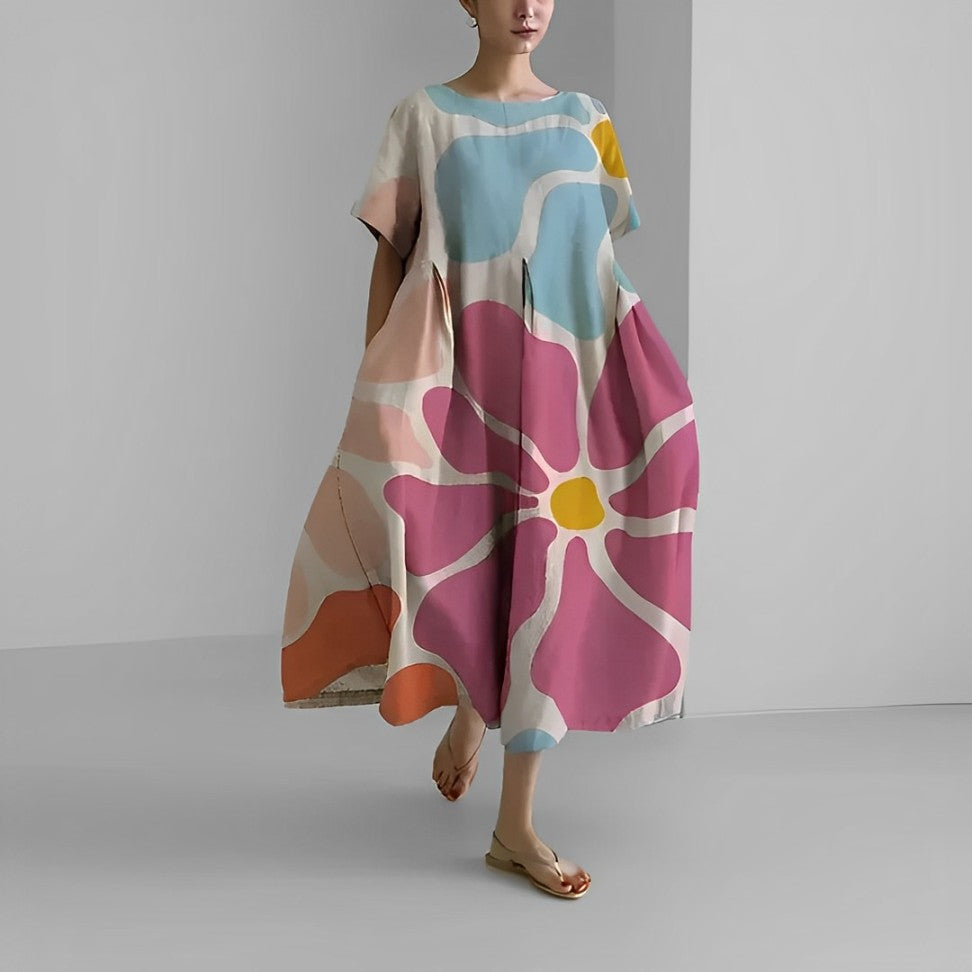 Stilla | Boho Blomstret Kjole