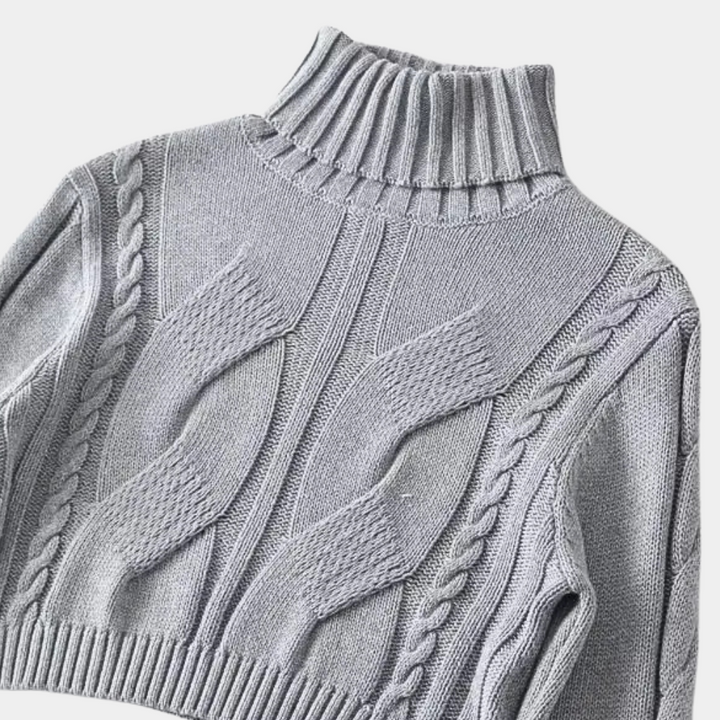 Stilla | Afgrøde Rullekrave-Sweater til Damer