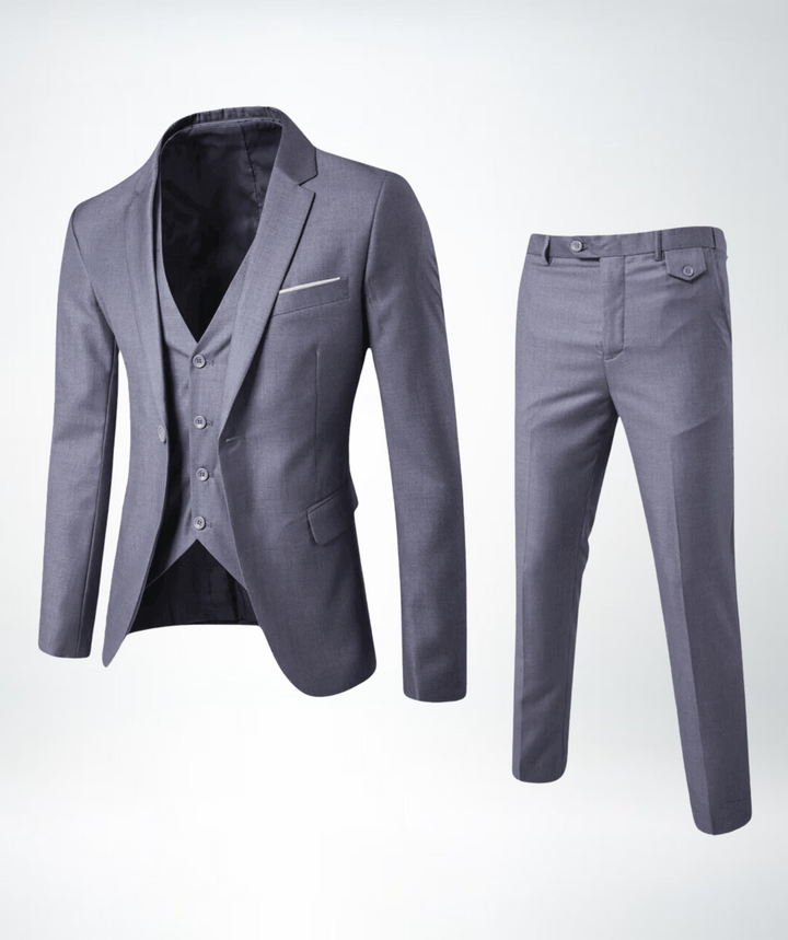 Stilla | Slim Fit Uldblanding Reverskrave Tre-delt Formelt OutFit