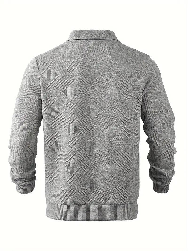 Stilla | Jacquard Halv-zip Sweatshirt