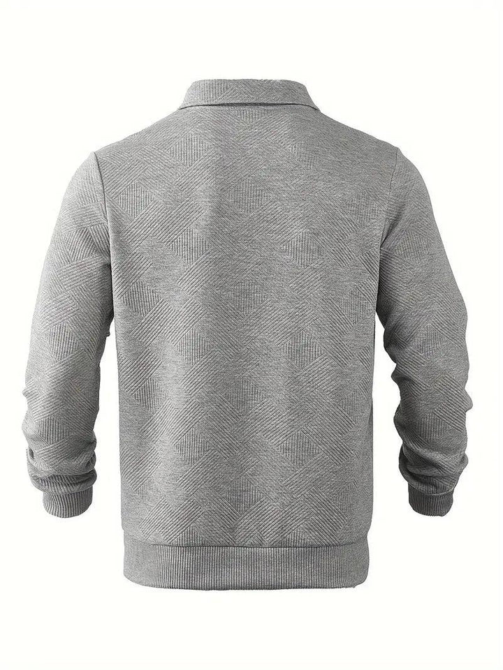 Stilla | Jacquard Halv-zip Sweatshirt