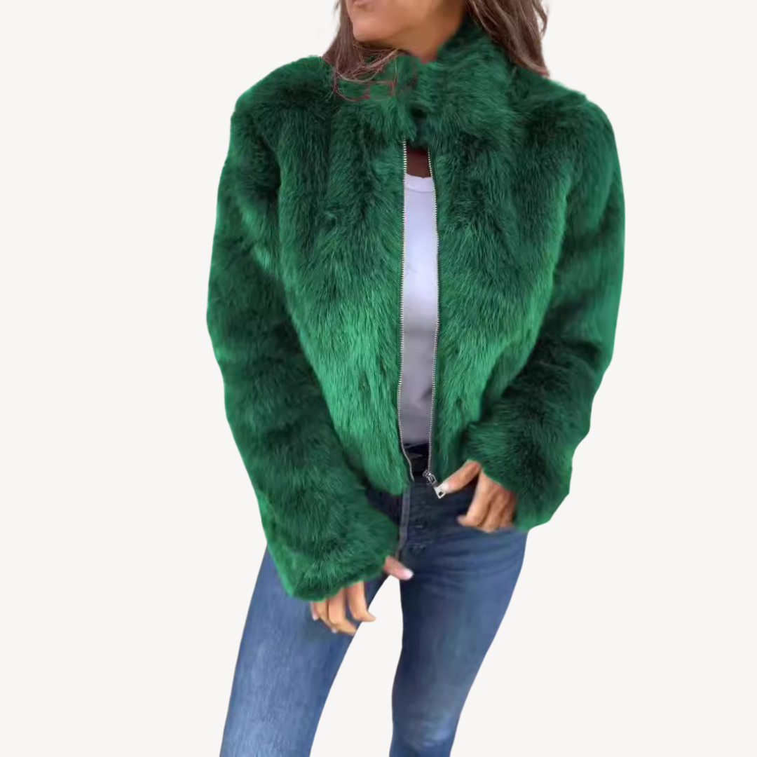 Stilla | Dame Künst pels Zip-Up Jakke