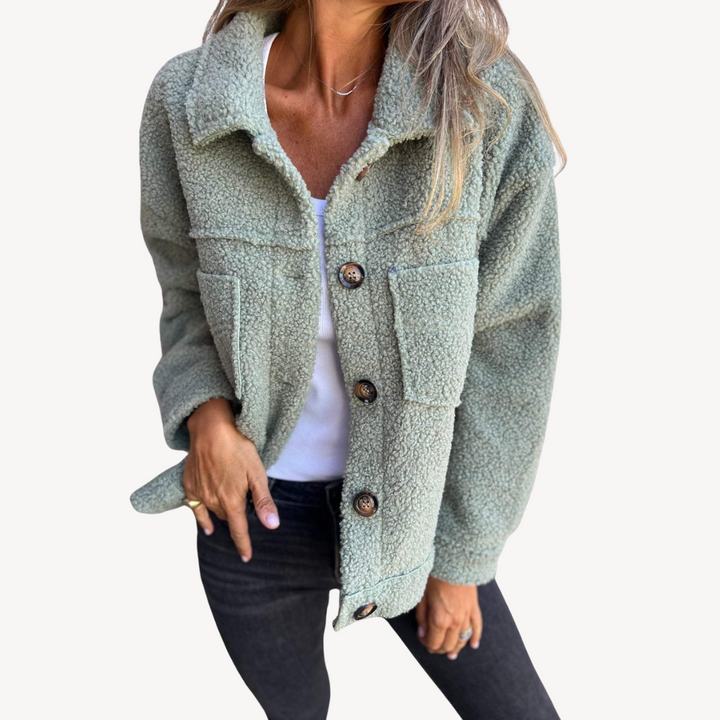 Stilla | Dame Teddyfleece Knapjakke