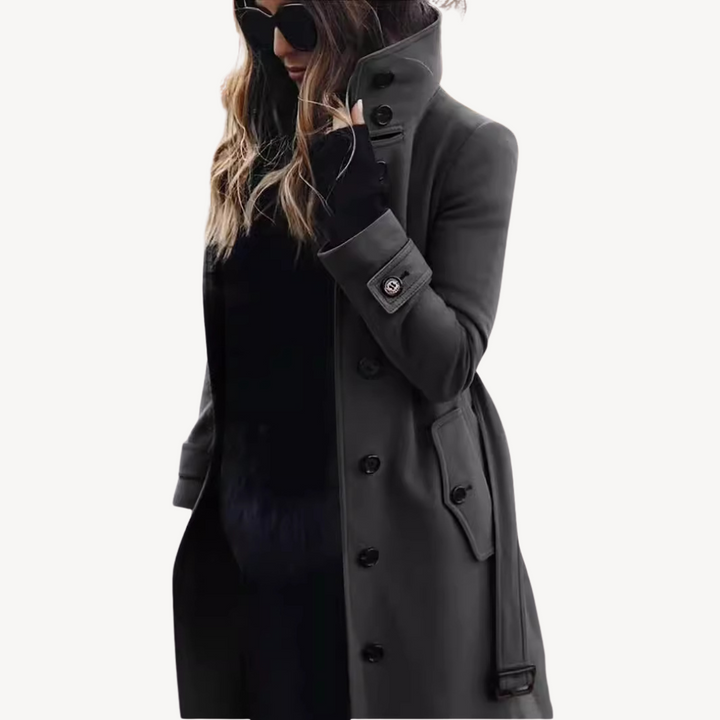 Stilla | Dame uldblanding trenchcoat