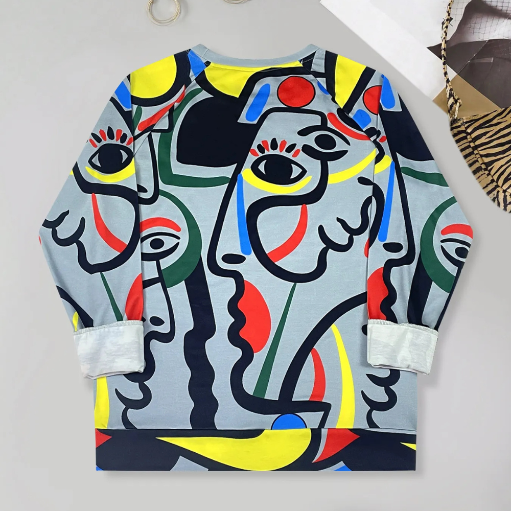 Stilla | Elegant Trykt Sweatshirt til Kvinder