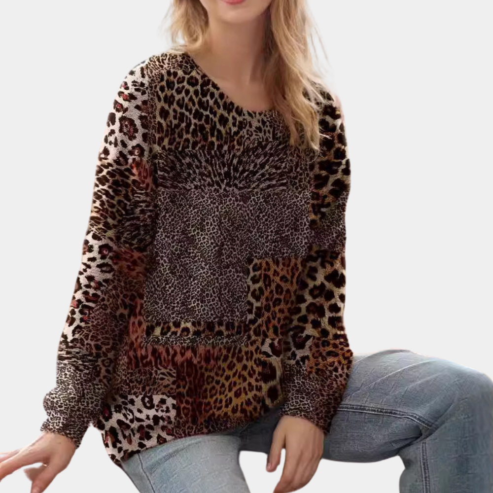 Stilla | Klassisk Leopardskprint Sweater til Kvinder