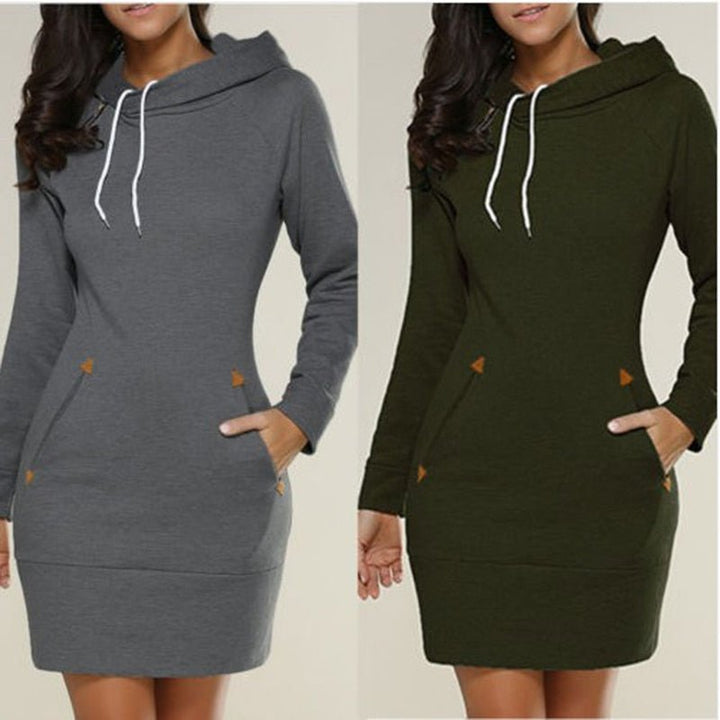 Skovae | Casual Hoodie-Kjole Over Knæet