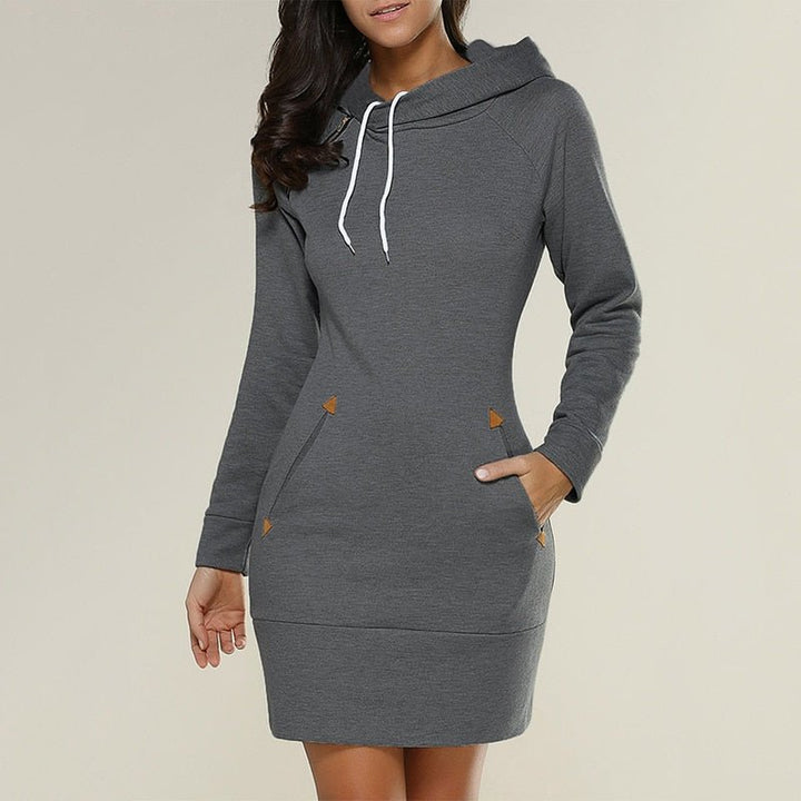 Skovae | Casual Hoodie-Kjole Over Knæet