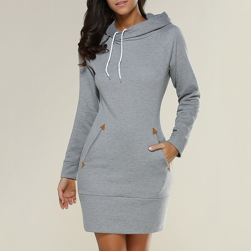 Skovae | Casual Hoodie-Kjole Over Knæet