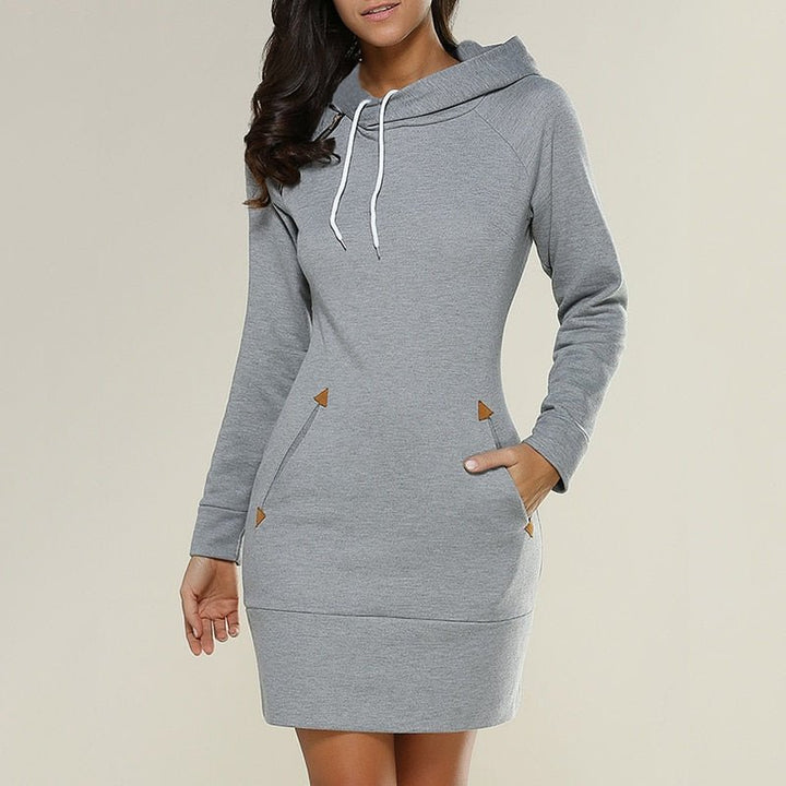 Skovae | Casual Hoodie-Kjole Over Knæet