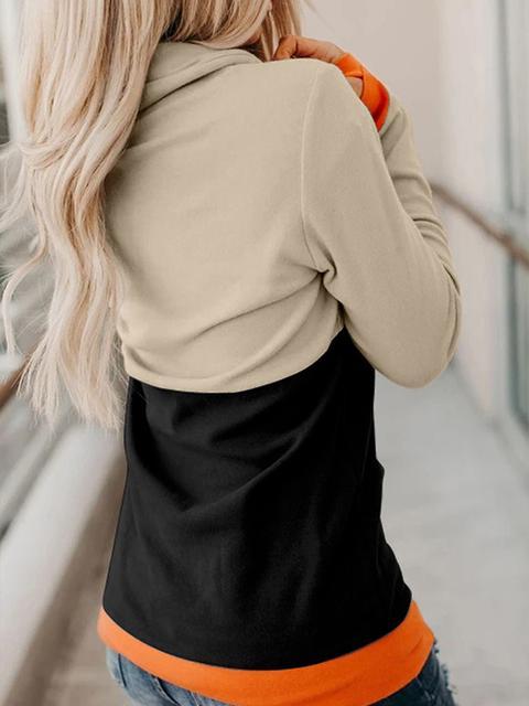 Stilla | Halloween Print Farveblok Pullover