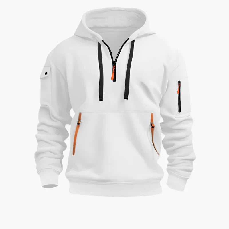 Stilla | Hoodie med Lynlås - Funktionel Fritidshoodie til Hverdag & Udendørs