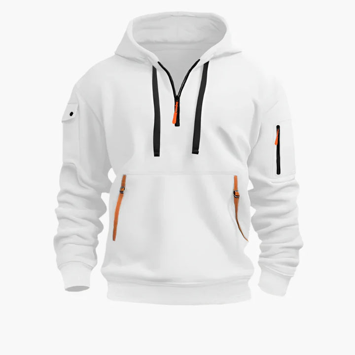 Stilla | Hoodie med Lynlås - Funktionel Fritidshoodie til Hverdag & Udendørs