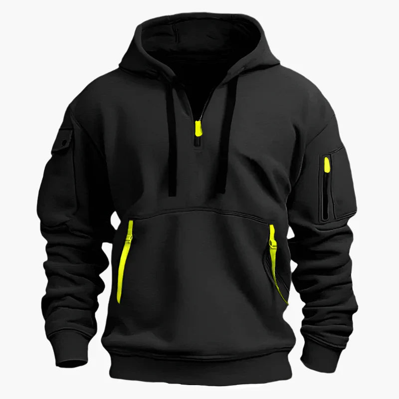 Stilla | Hoodie med Lynlås - Funktionel Fritidshoodie til Hverdag & Udendørs