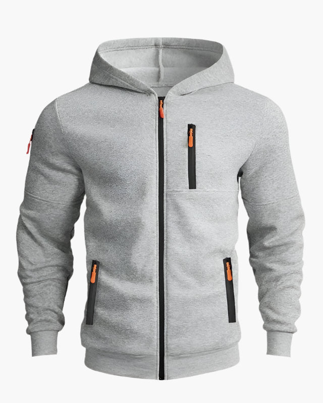 Stilla | Hættetrøje Sportiv Fritid - Behagelig Hoodie med Lynlås og Lommer