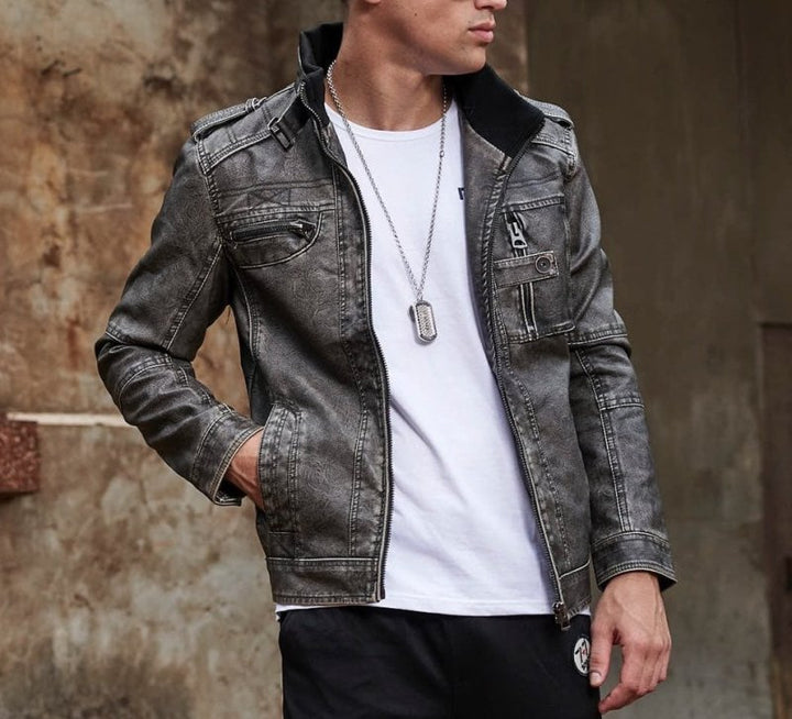 Stilla | Herre Slim-Fit Bikerjakke