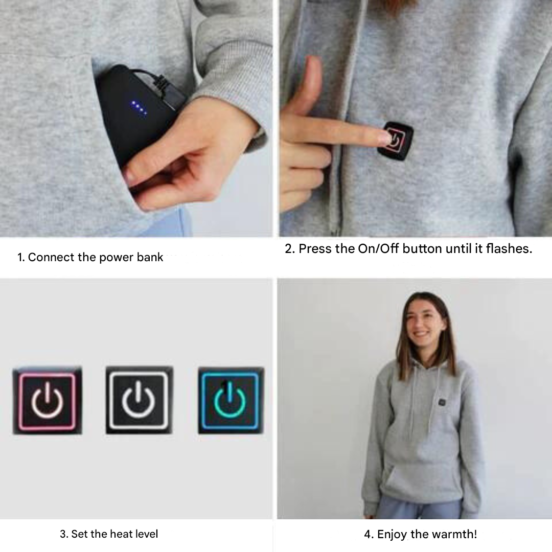 Stilla | Opvarmet Unisex Hoodie - Thermahoodie