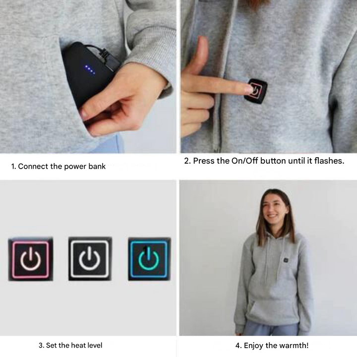 Stilla | Opvarmet Unisex Hoodie - Thermahoodie