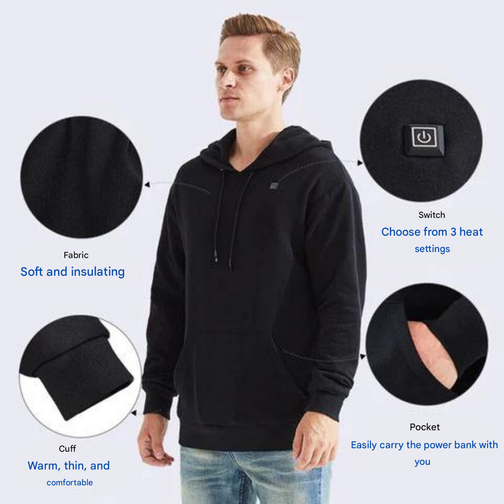 Stilla | Opvarmet Unisex Hoodie - Thermahoodie