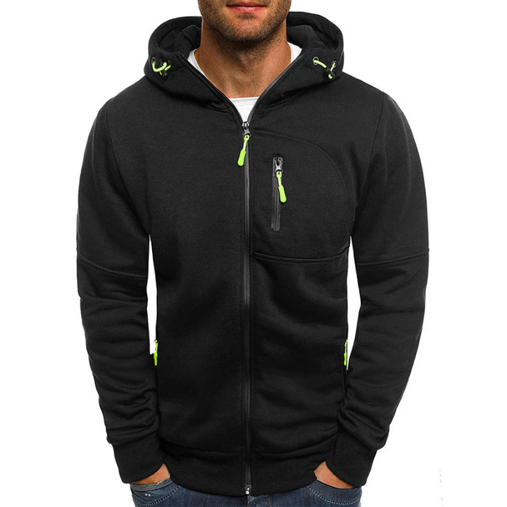 Skovae | Herrenes Hoodie med lynlås Sort Hoodie