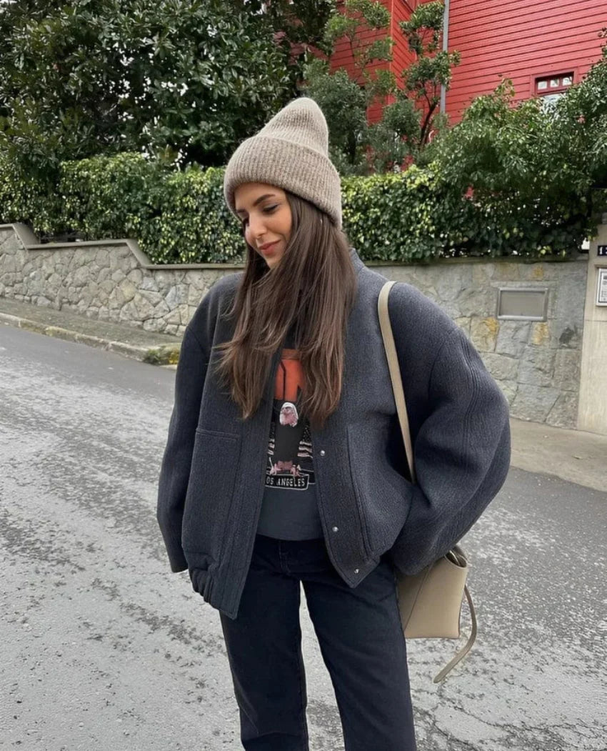 Stilla | Uldblandings Oversize Jakke