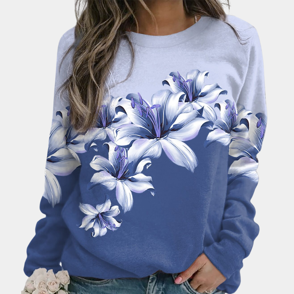 Stilla | Blomstret Sweatshirt til Kvinder