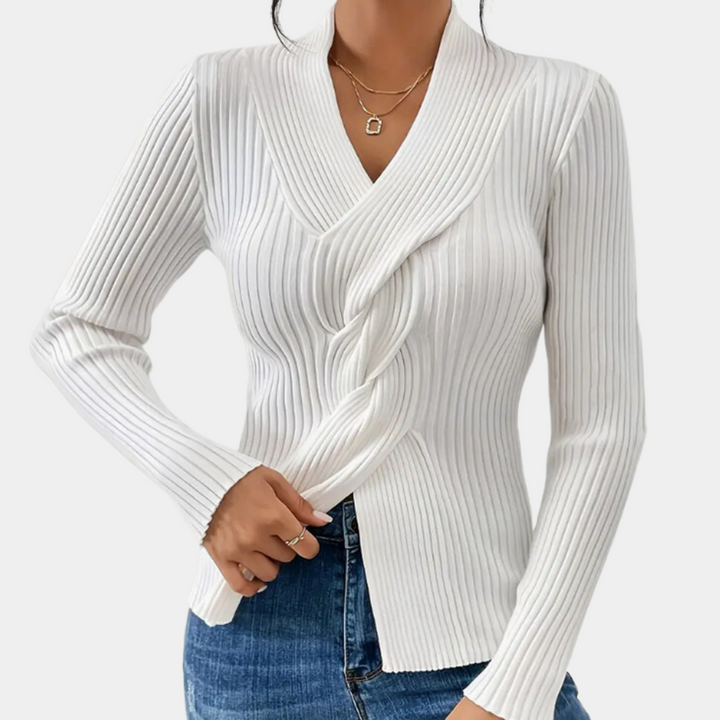 Stilla | Moderne V-Hals Sweater til Kvinder
