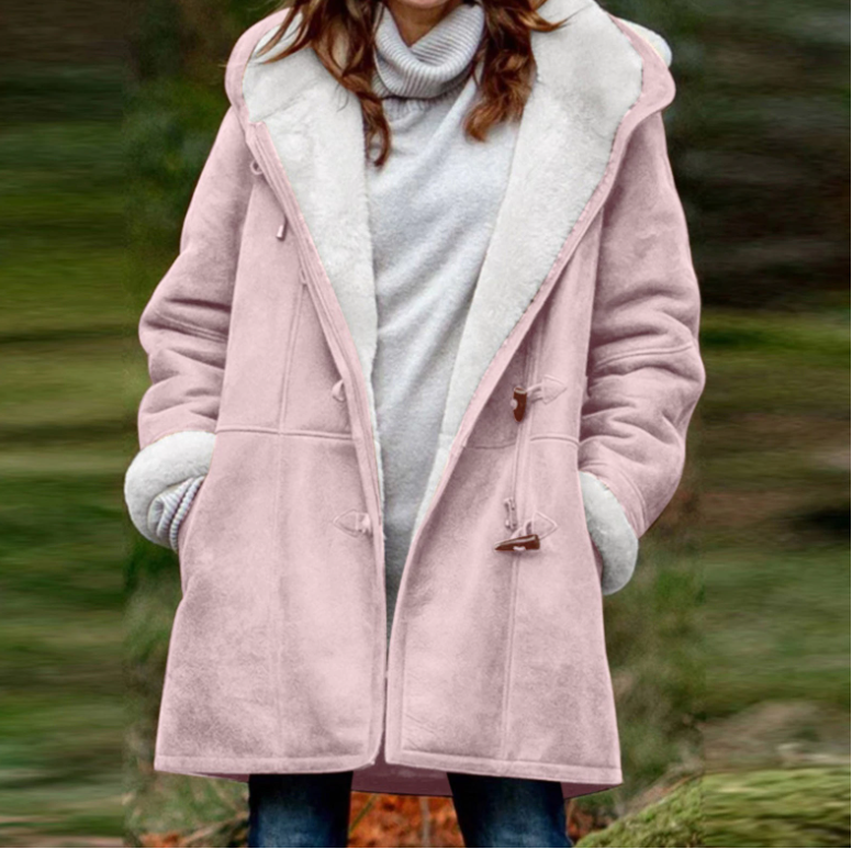 Stilla | Suede Toggle Duffle Frakke Hætte Vinter Duffle Frakke