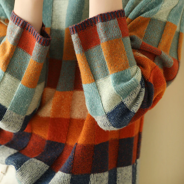 Stilla | Refinet Patchwork Rullekravesweater