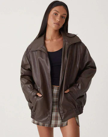 Stilla | Oversized Læderjakke