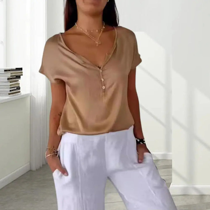 Stilla | Elegant Top Med V-Udskæring