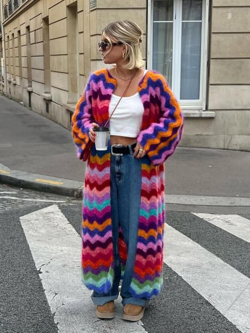 Stilla | Regnbuefarvet vest til livlige looks