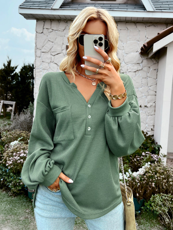 Stilla | Solid Color T Shirt Casual Holiday Loose Top