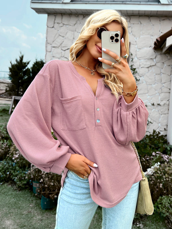 Stilla | Solid Color T Shirt Casual Holiday Loose Top