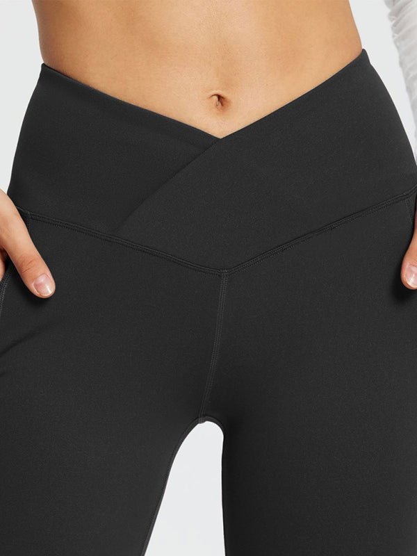 Stilla | Farve Casual Damernes Høj Talje Slank Bred Ben Yoga Fitness Bukser