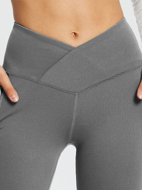 Stilla | Farve Casual Damernes Høj Talje Slank Bred Ben Yoga Fitness Bukser