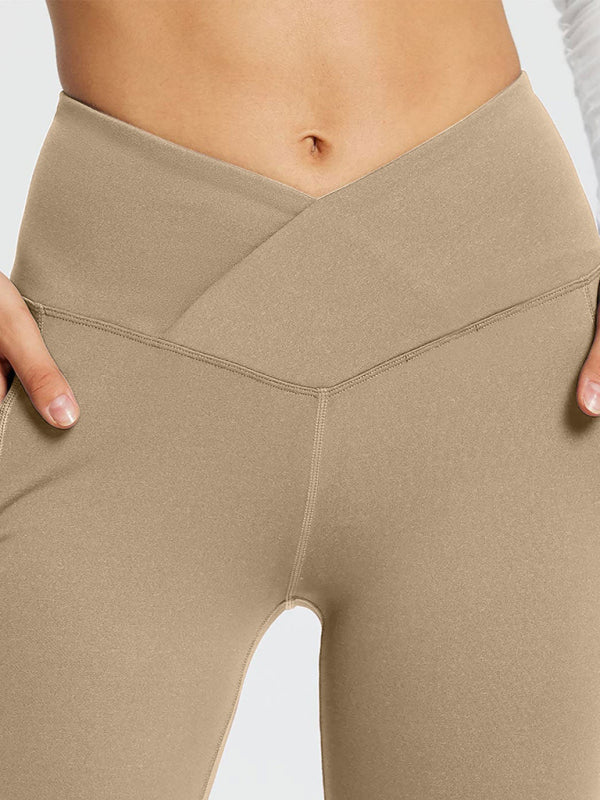 Stilla | Farve Casual Damernes Høj Talje Slank Bred Ben Yoga Fitness Bukser