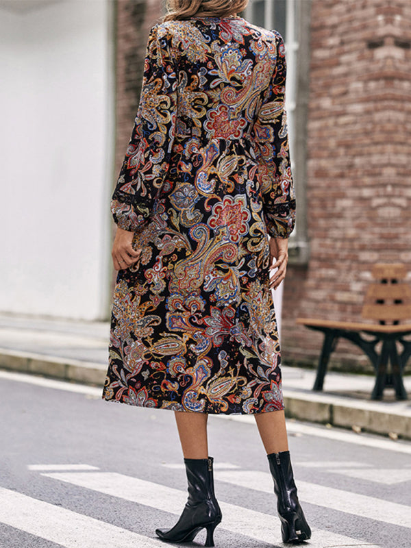 Stilla | Full Body Printed Long Sleeve Kjole