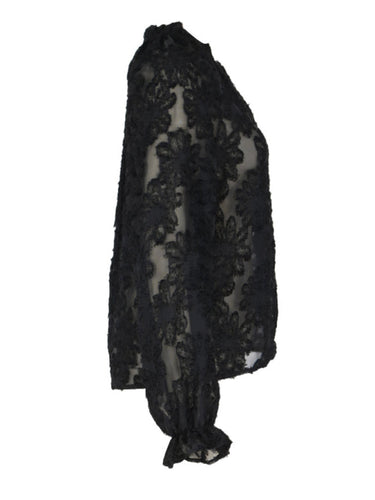 Stilla | Sleeve Sort Fransk Top