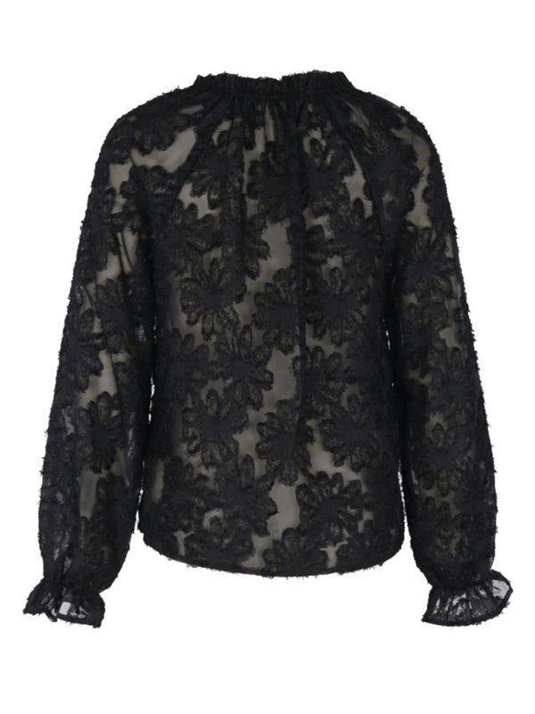 Stilla | Sleeve Sort Fransk Top