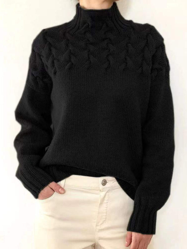 Stilla | Ensfarvet Strik Cashmere Rullekravepullover Ideel til vinteren