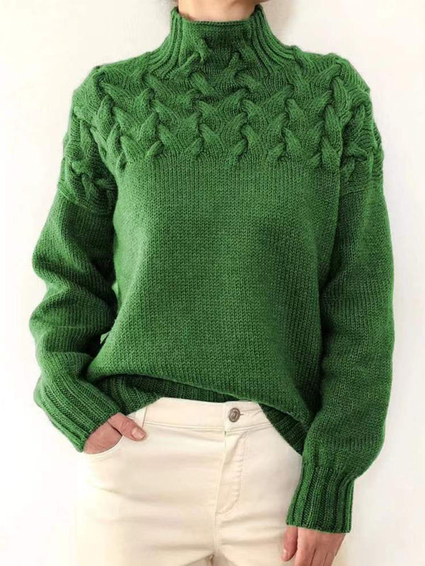 Stilla | Ensfarvet Strik Cashmere Rullekravepullover Ideel til vinteren