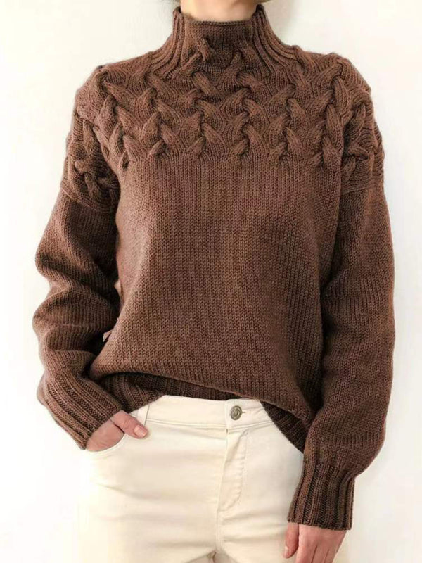 Stilla | Ensfarvet Strik Cashmere Rullekravepullover Ideel til vinteren