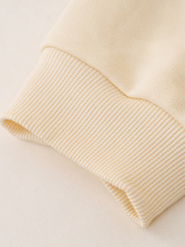 Stilla | Rund Hals Casual Bogstav Mønster Sweatshirt