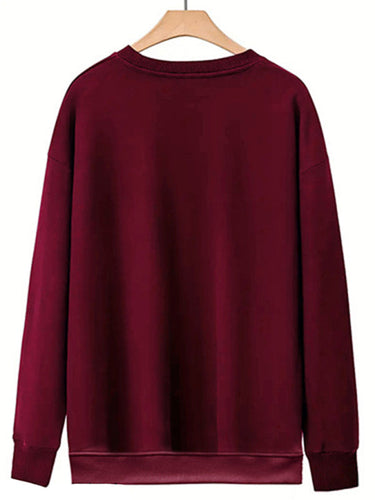Stilla | Rund Hals Casual Bogstav Mønster Sweatshirt