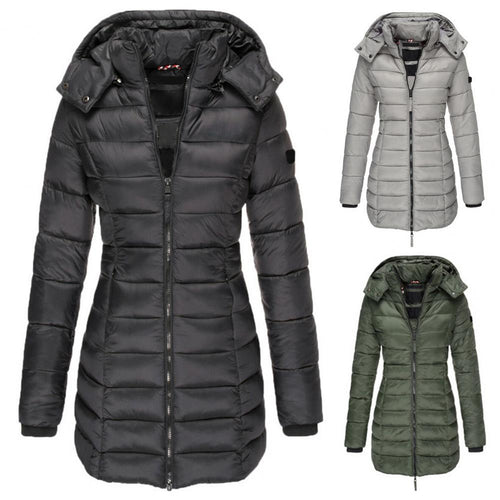 Stilla | Varm Slimfit Vinterjakke med Hætte Dame Vinterjakke Regular Fit Belle Couture Essential Varme