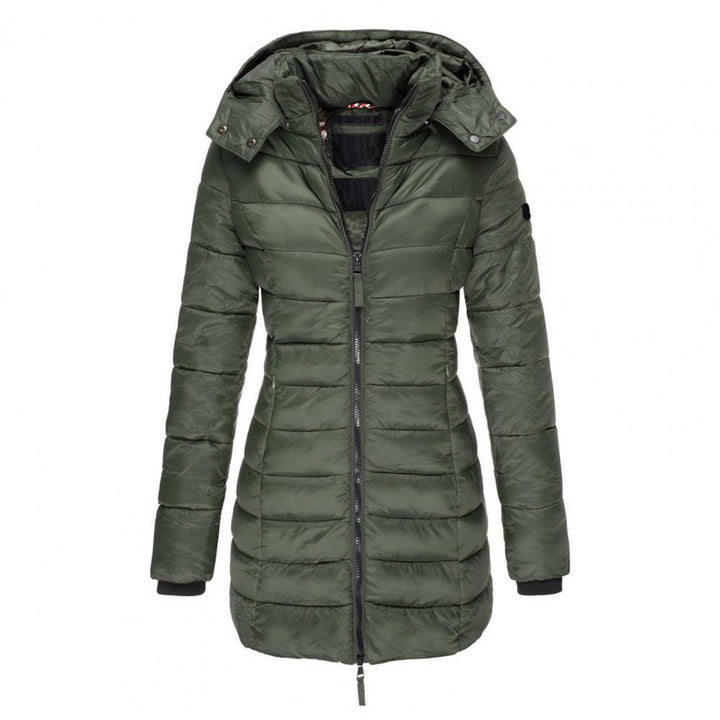Stilla | Varm Slimfit Vinterjakke med Hætte Dame Vinterjakke Regular Fit Belle Couture Essential Varme