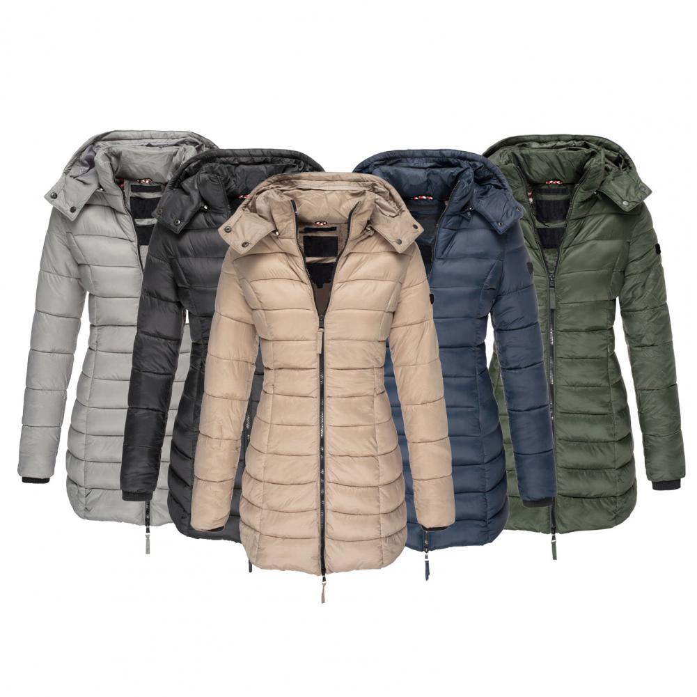 Stilla | Varm Slimfit Vinterjakke med Hætte Dame Vinterjakke Regular Fit Belle Couture Essential Varme