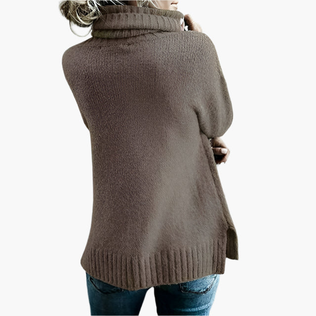 Stilla | Oversized Rullekrave Sweater - Løs Strikpullover til Hverdag & Fritid