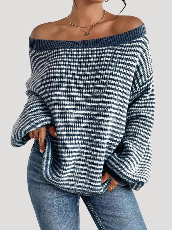Stilla | Stribet Strikpullover